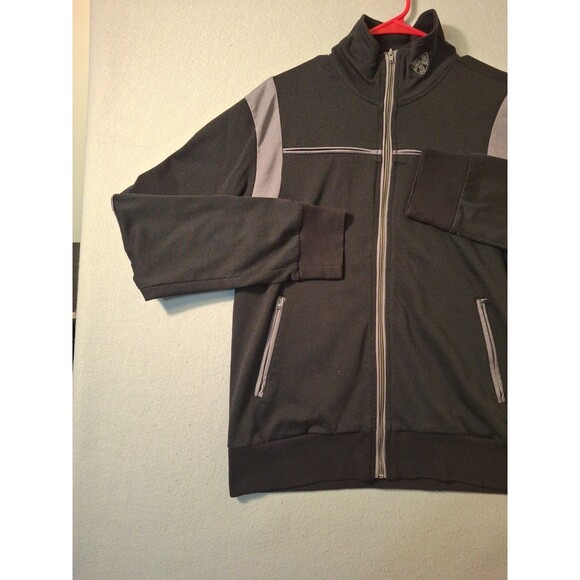 Guess By Marciano Track Jacket Men's L Full Zip Mock Neck Salvation Embroidery - Picture 5 of 11